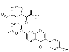 3-(4-Hydroxyphenyl)-4-oxo-4H-1-benzopyran-7-yl beta-D-glucopyranosiduronic acid methyl ester 2,3,4-triacetate molecular structure (CAS 1041134-15-9)