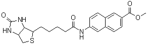 6-[[5-(Hexahydro-2-oxo-1H-thieno[3,4-d]imidazol-4-yl)-1-oxopentyl]amino]-2-naphthalenecarboxylic acid methyl ester molecular structure (CAS 1041143-49-0)