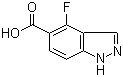 4-氟-1H-吲唑-5-羧酸分子结构 (CAS 1041481-59-7)