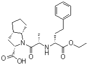 (2S,3aS,6aS)-1-[(1S)-2-[[(1R)-1-(Ethoxycarbonyl)-3-phenylpropyl]amino]-1-oxopropyl]octahydrocyclopenta[b]pyrrole-2-carboxylic acid molecular structure (CAS 104195-90-6)