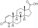 1-雄烯-3-酮-4-杂氮-17b-羧酸分子结构 (CAS 104239-97-6)