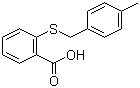 2-[[(4-Methylphenyl)methyl]thio]benzoic acid molecular structure (CAS 104351-51-1)