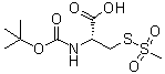 N-[叔丁氧羰基]-S-(甲基磺酰基)-L-半胱氨酸分子结构 (CAS 1043867-42-0)