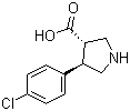 (3S,4R)-4-(4-Chlorophenyl)pyrrolidine-3-carboxylic acid molecular structure (CAS 1047651-82-0)