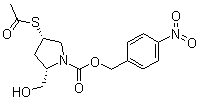 (2S,4S)-4-(乙酰硫基)-2-(羟基甲基)-1-吡咯烷羧酸对硝基苄酯分子结构 (CAS 104773-40-2)