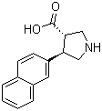 (3S,4R)-4-(萘-2-基)吡咯烷-3-羧酸分子结构 (CAS 1049978-40-6)