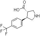 (3S,4R)-4-(4-(Trifluoromethyl)phenyl)pyrrolidine-3-carboxylic acid molecular structure (CAS 1049978-66-6)