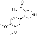 (3S,4R)-4-(3,4-二甲氧基苯基)吡咯烷-3-羧酸分子结构 (CAS 1049980-11-1)