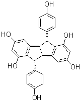 (4bR,5R,9bR,10R)-rel-(-)-4b,5,9b,10-四氢-5,10-二(4-羟基苯基)-茚并[2,1-a]茚-1,3,6,8-四醇分子结构 (CAS 105037-88-5)