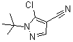 5-氯-1-叔丁基-1H-吡唑-4-甲腈分子结构 (CAS 1050619-87-8)