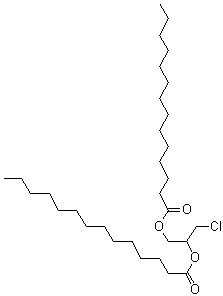 十四烷酸 1,1'-[1-(氯甲基)-1,2-乙二基]酯分子结构 (CAS 1051390-02-3)