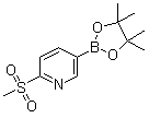 2-(甲基磺酰基)吡啶-5-硼酸频哪醇酯分子结构 (CAS 1052138-94-9)