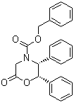 Benzyl (2S,3R)-(+)-6-oxo-2,3-diphenyl-4-morpholinecarboxylate molecular structure (CAS 105228-46-4)