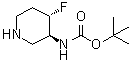 N-[(3S,4S)-4-Fluoro-3-piperidinyl]carbamic acid 1,1-dimethylethyl ester molecular structure (CAS 1052713-48-0)