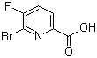 6-溴-5-氟-2-吡啶甲酸分子结构 (CAS 1052714-46-1)