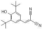 3,5-二叔丁基-4-羟基亚苄基丙二腈分子结构 (CAS 10537-47-0)