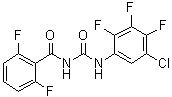 N-[[(5-氯-2,3,4-三氟苯基)氨基]羰基]-2,6-二氟苯甲酰胺分子结构 (CAS 105534-54-1)
