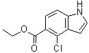 4-氯-1H-吲哚-5-羧酸乙酯分子结构 (CAS 1057076-56-8)