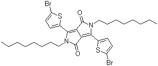 3,6-双(5-溴-2-噻吩基)-2,5-二氢-2,5-二辛基吡咯并[3,4-c]吡咯-1,4-二酮分子结构 (CAS 1057401-13-4)