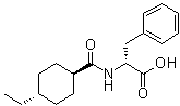 trans-N-[(4-Ethylcyclohexyl)carbonyl]-D-phenylalanine molecular structure (CAS 105746-45-0)