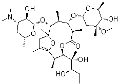 伪红霉素 A 烯醇醚分子结构 (CAS 105882-69-7)