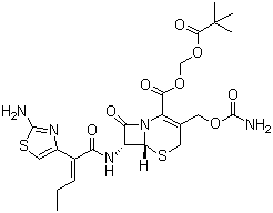 头孢卡品酯分子结构 (CAS 105889-45-0)