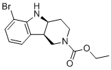 (4aS,9bR)-乙基6-溴-3,4,4a,5-四氢-1H-吡啶并[4,3-b]吲哚-2(9bH)-羧酸酯分子结构 (CAS 1059630-08-8)