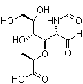 N-乙酰胞壁酸分子结构 (CAS 10597-89-4)
