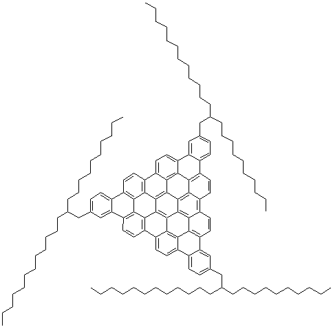 2,10,18-Tris(2-decyltetradecyl)benzo[o]bistriphenyleno[2,1,12,11-efghi:2',1',12',11'-uvabc]ovalene molecular structure (CAS 1061170-68-0)