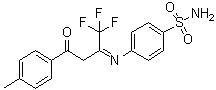 4-[[3-(4-Methylphenyl)-3-oxo-1-(trifluoromethyl)propylidene]amino]benzenesulfonamide molecular structure (CAS 1061214-09-2)
