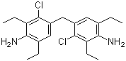 4,4'-亚甲基双(3-氯-2,6-二乙基苯胺)分子结构 (CAS 106246-33-7)