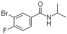 3-溴-4-氟-N-(异丙基)苯甲酰胺分子结构 (CAS 1065073-97-3)
