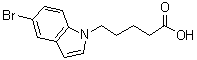 5-溴-1H-吲哚-1-戊酸分子结构 (CAS 1065074-70-5)