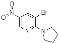 3-溴-5-硝基-2-(1-吡咯烷基)吡啶分子结构 (CAS 1065074-81-8)