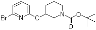 3-[(6-溴-2-吡啶基)氧基]-1-哌啶甲酸叔丁酯分子结构 (CAS 1065484-39-0)