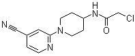 2-氯-N-[1-(4-氰基-2-吡啶基)-4-哌啶基]乙酰胺分子结构 (CAS 1065484-51-6)