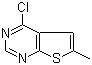 4-氯-6-甲基噻吩并[2,3-d]嘧啶分子结构 (CAS 106691-21-8)