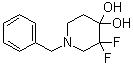 1-Benzyl-3,3-difluoropiperidine-4,4-diol molecular structure (CAS 1067914-81-1)