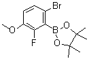 2-(6-溴-2-氟-3-甲氧基苯基)-4,4,5,5-四甲基-1,3,2-二氧硼杂环戊烷分子结构 (CAS 1070871-08-7)