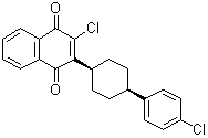 2-氯-3-[顺式-4-(4-氯苯基)环己基]-1,4-萘醌分子结构 (CAS 1071223-07-8)