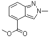 2-甲基-2H-吲唑-4-羧酸甲酯分子结构 (CAS 1071428-43-7)