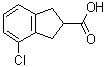 4-Chloro-2,3-dihydro-1H-indene-2-carboxylic acid molecular structure (CAS 1071727-67-7)