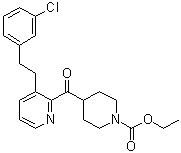 Ethyl 4-[[3-[2-(3-chlorophenyl)ethyl]-2-pyridinyl]carbonyl]-1-piperidinecarboxylate molecular structure (CAS 107256-32-6)