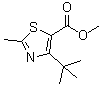 4-(叔丁基)-2-甲基-5-噻唑羧酸甲酯分子结构 (CAS 1072944-46-7)