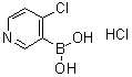 (4-氯-3-吡啶基)硼酸盐酸盐分子结构 (CAS 1072945-69-7)