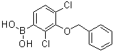 [2,4-二氯-3-(苯基甲氧基)苯基]硼酸分子结构 (CAS 1072946-32-7)