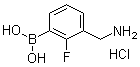 3-(Aminomethyl)-2-fluorophenylboronic acid hydrochloride molecular structure (CAS 1072946-44-1)