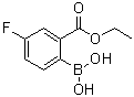 2-硼酸基-5-氟苯甲酸乙酯分子结构 (CAS 1072951-40-6)