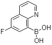 (6-Fluoro-8-quinolinyl)boronic acid molecular structure (CAS 1072951-44-0)