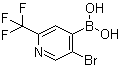 [5-Bromo-2-(trifluoromethyl)-4-pyridinyl]boronic acid molecular structure (CAS 1072951-57-5)